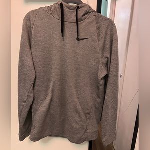 Nike DRI FIT Pullover Grey Sports Hoodie